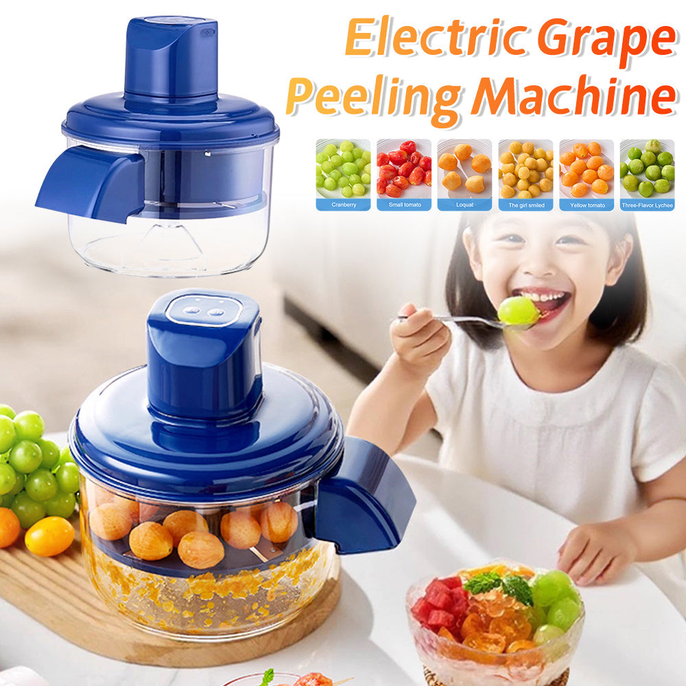 Automatischer Elektrischer Traubenschäler – (ohne Lader) Wiederaufladbare Obstschälmaschine, Hands-Free Hautentferner & Küchenhelfer