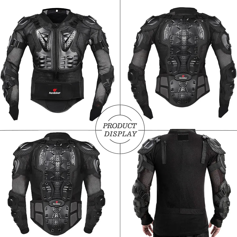 Motorradjacke mit Protektoren für Herren – Motorrad Body Armor, Schutzjacke für Motocross, Racing & Offroad, Snowboard, Skateboard extreme Sport