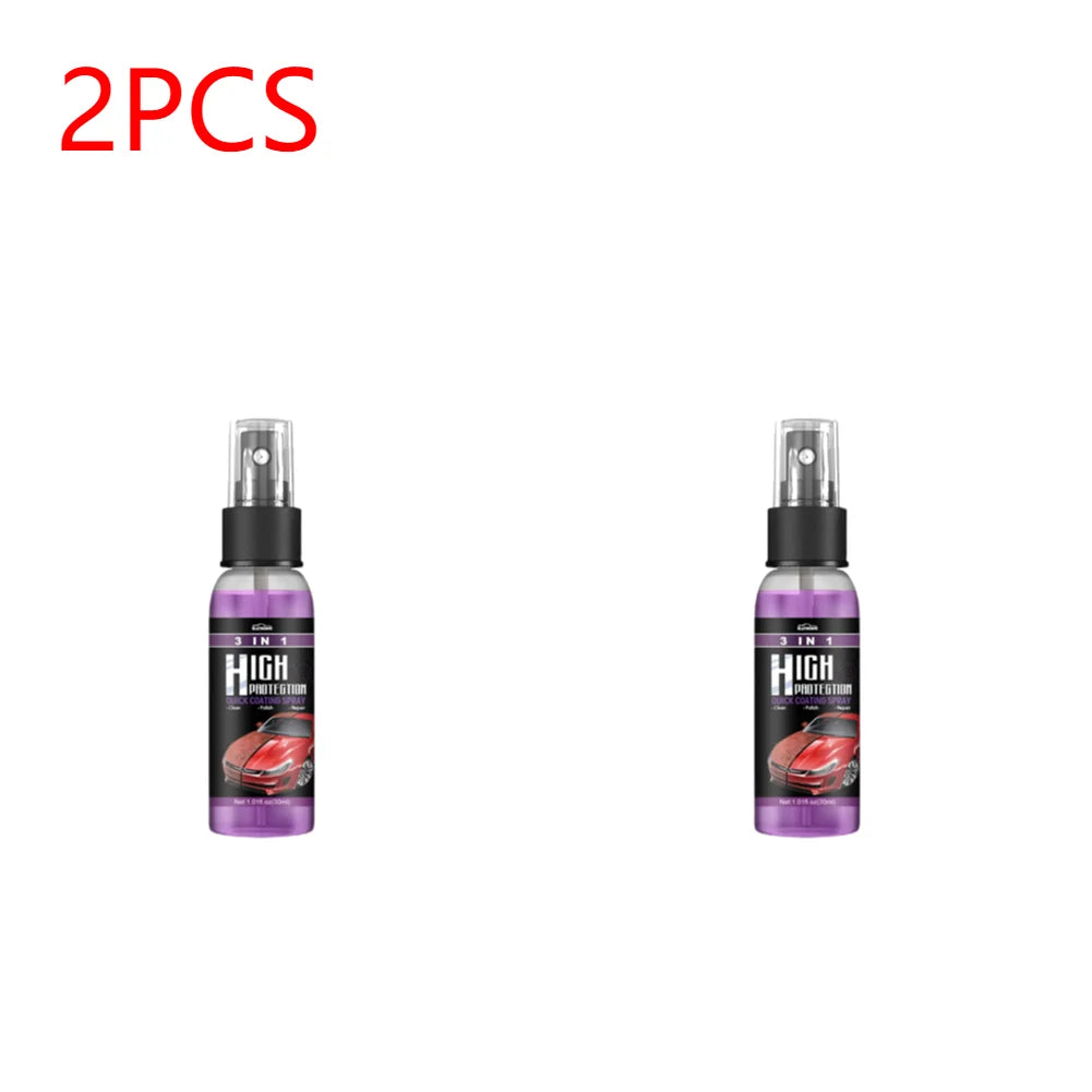 3-in-1 Auto Nano Keramikbeschichtung Spray – 30/100ml Versiegelung, Politur & Wachs für Lackschutz & Glanz