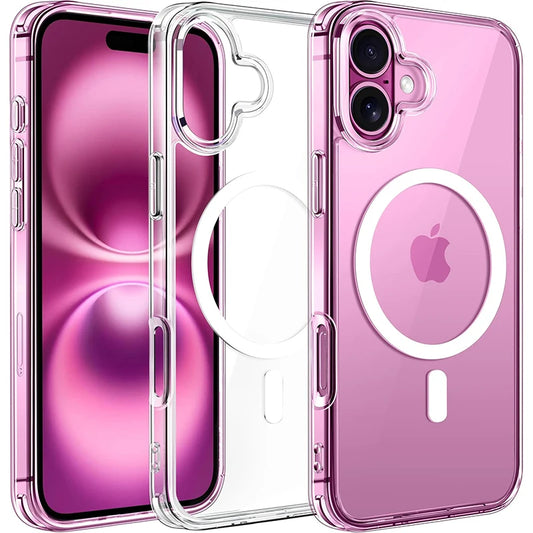 Luxury Magnetic Magsafe Hülle – Transparentes iPhone Case mit Wireless Charging für iPhone 11–17 Pro Max/Plus/Mini