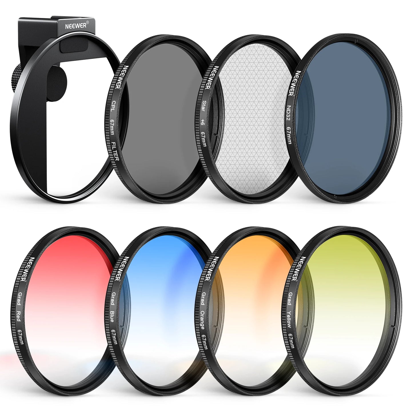 NEEWER 52mm CPL Filter für Smartphone – Clip-On Circular Polarizing Lens für iPhone, Samsung & Android Kameras