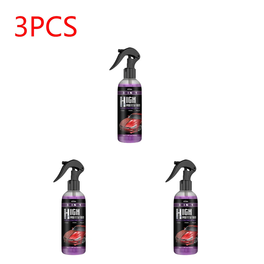 3-in-1 Auto Nano Keramikbeschichtung Spray – 30/100ml Versiegelung, Politur & Wachs für Lackschutz & Glanz