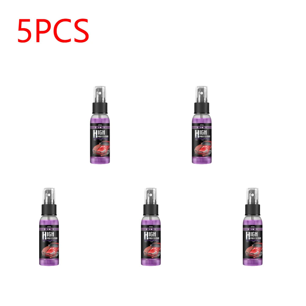 3-in-1 Auto Nano Keramikbeschichtung Spray – 30/100ml Versiegelung, Politur & Wachs für Lackschutz & Glanz