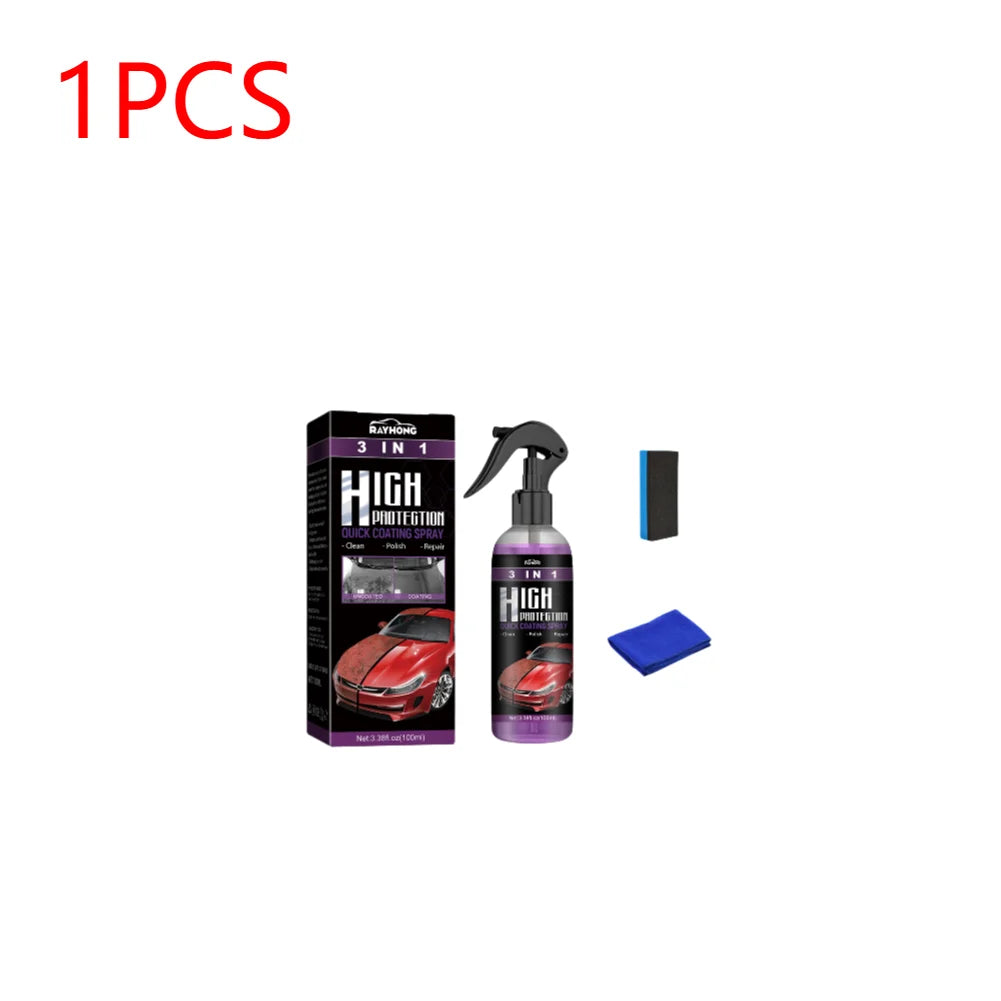 3-in-1 Auto Nano Keramikbeschichtung Spray – 30/100ml Versiegelung, Politur & Wachs für Lackschutz & Glanz