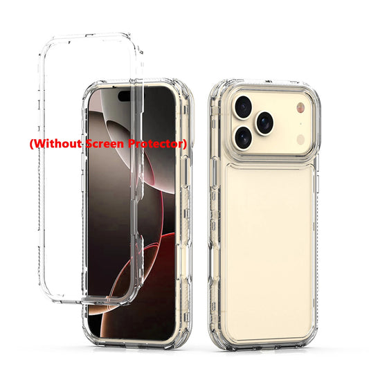3-in-1 Rugged Armor Schutzhülle für iPhone 11–17 Pro Max/Plus/Air – Stoßfestes TPU & Kunststoff Case mit transparentem Cover