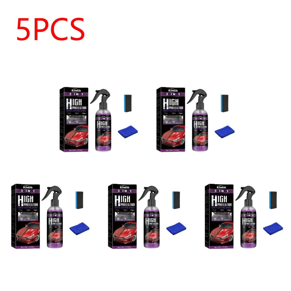 3-in-1 Auto Nano Keramikbeschichtung Spray – 30/100ml Versiegelung, Politur & Wachs für Lackschutz & Glanz