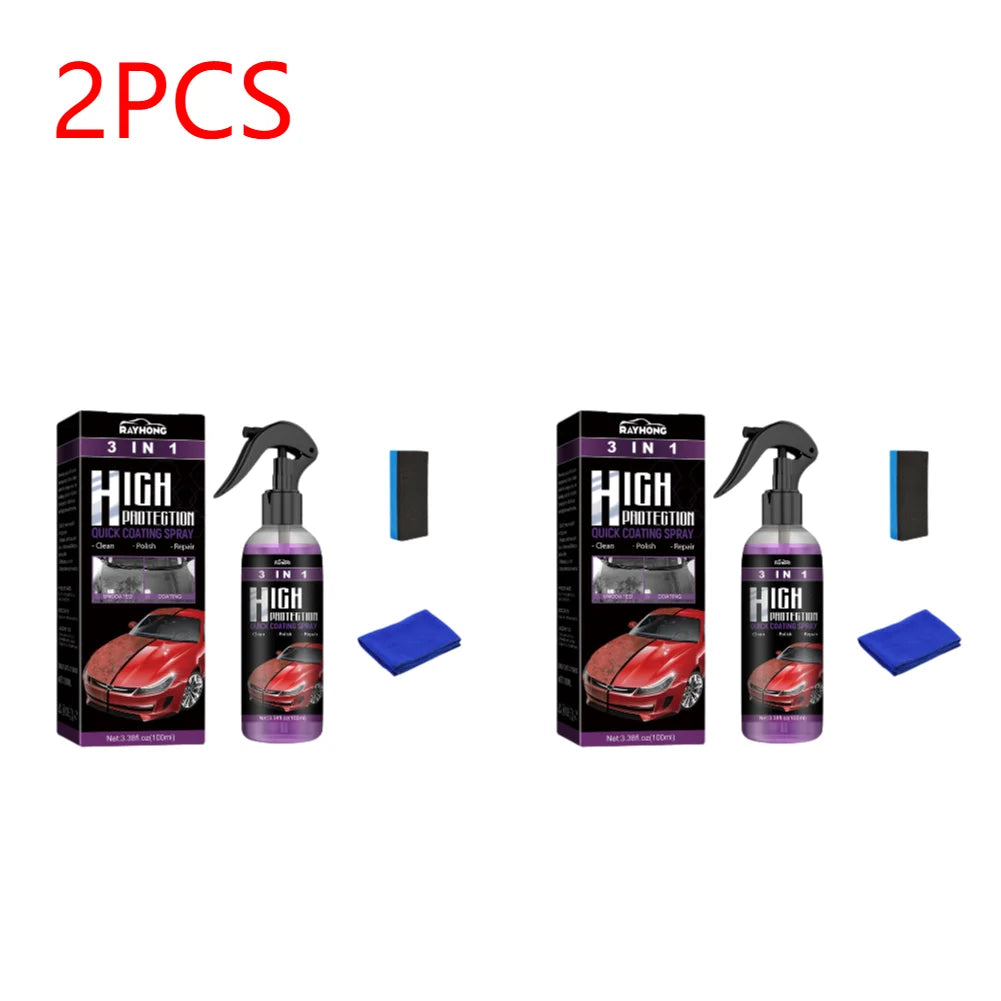 3-in-1 Auto Nano Keramikbeschichtung Spray – 30/100ml Versiegelung, Politur & Wachs für Lackschutz & Glanz