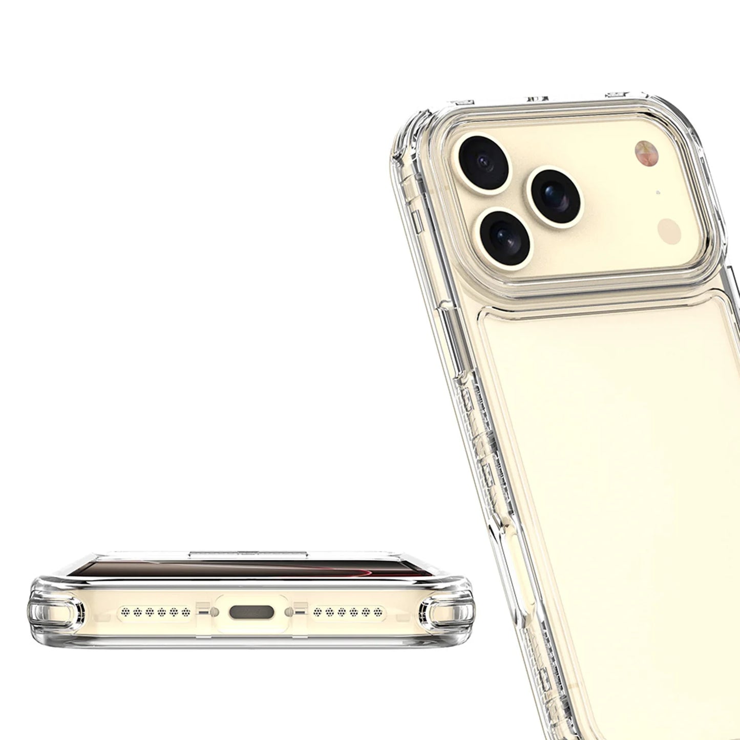 3-in-1 Rugged Armor Schutzhülle für iPhone 11–17 Pro Max/Plus/Air – Stoßfestes TPU & Kunststoff Case mit transparentem Cover