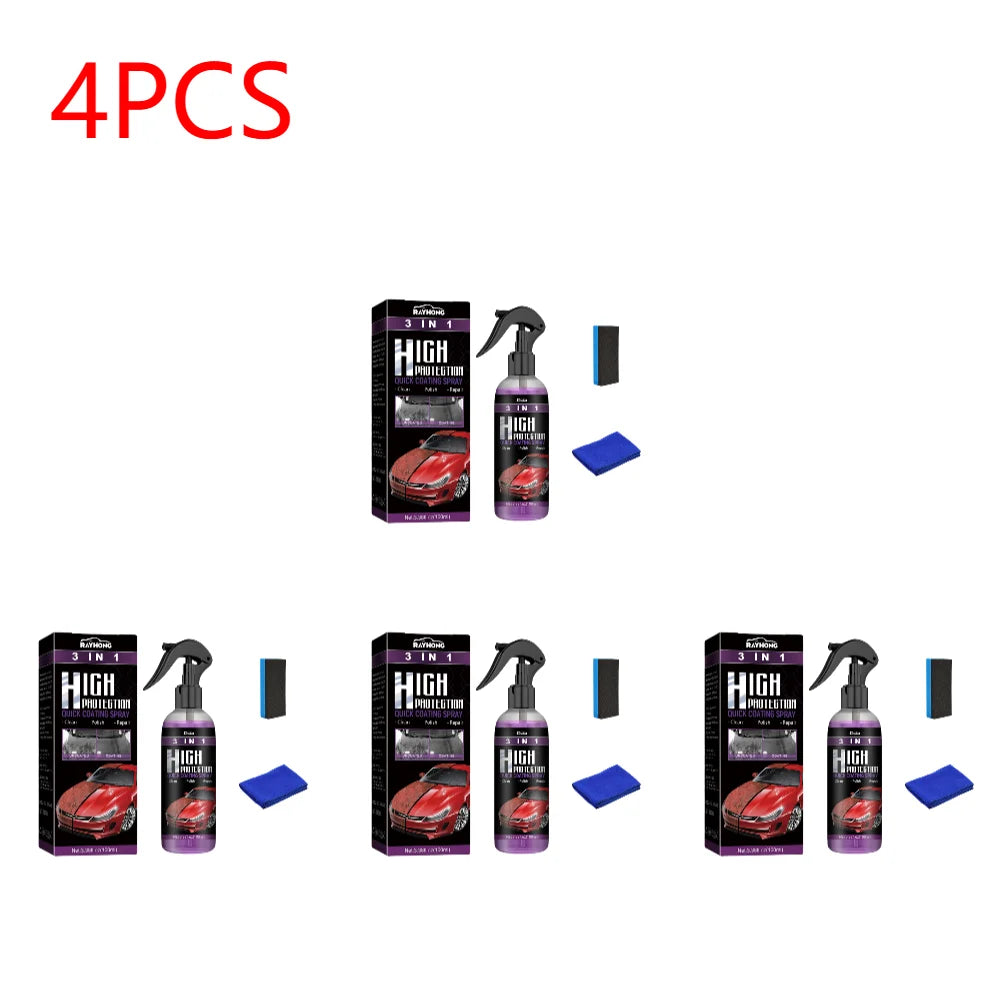 3-in-1 Auto Nano Keramikbeschichtung Spray – 30/100ml Versiegelung, Politur & Wachs für Lackschutz & Glanz