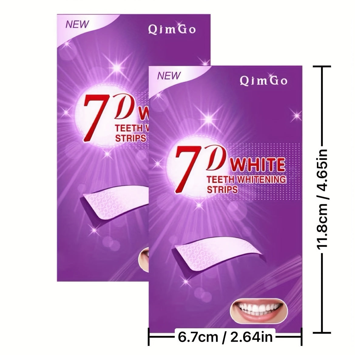 🦷 56 Stück (28 Paare) – 7D Purple Teeth Whitening Strips