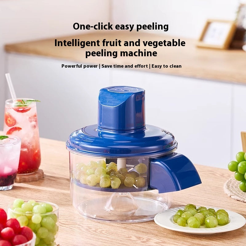 Automatischer Elektrischer Traubenschäler – (ohne Lader) Wiederaufladbare Obstschälmaschine, Hands-Free Hautentferner & Küchenhelfer