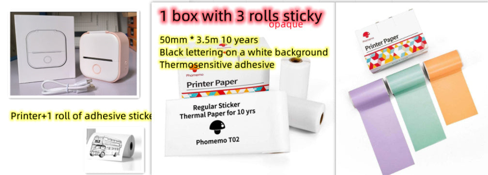 Mini Thermodrucker tragbar – Bluetooth Label Printer & Foto Printer für Zuhause, Büro & Schule
