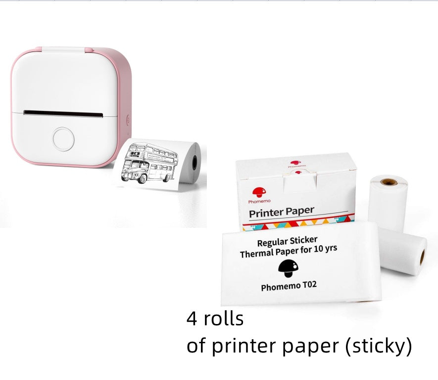 Mini Thermodrucker tragbar – Bluetooth Label Printer & Foto Printer für Zuhause, Büro & Schule