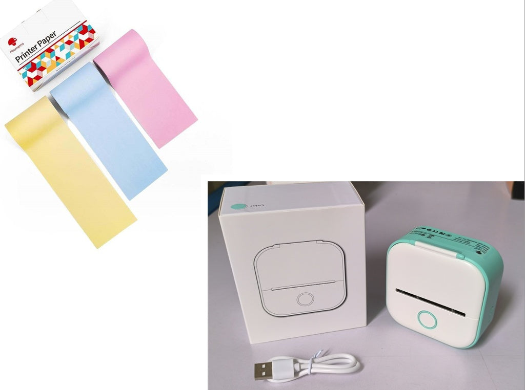 Mini Thermodrucker tragbar – Bluetooth Label Printer & Foto Printer für Zuhause, Büro & Schule