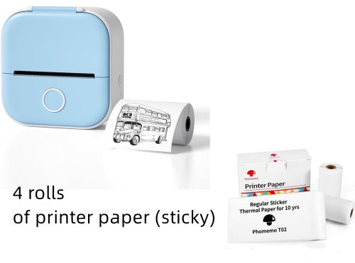 Mini Thermodrucker tragbar – Bluetooth Label Printer & Foto Printer für Zuhause, Büro & Schule