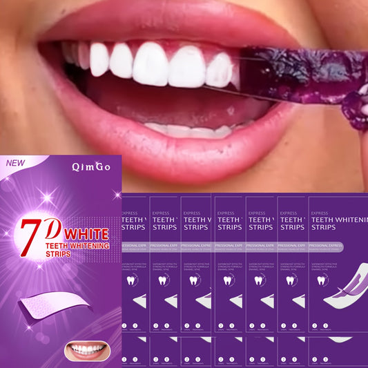 🦷 56 Stück (28 Paare) – 7D Purple Teeth Whitening Strips