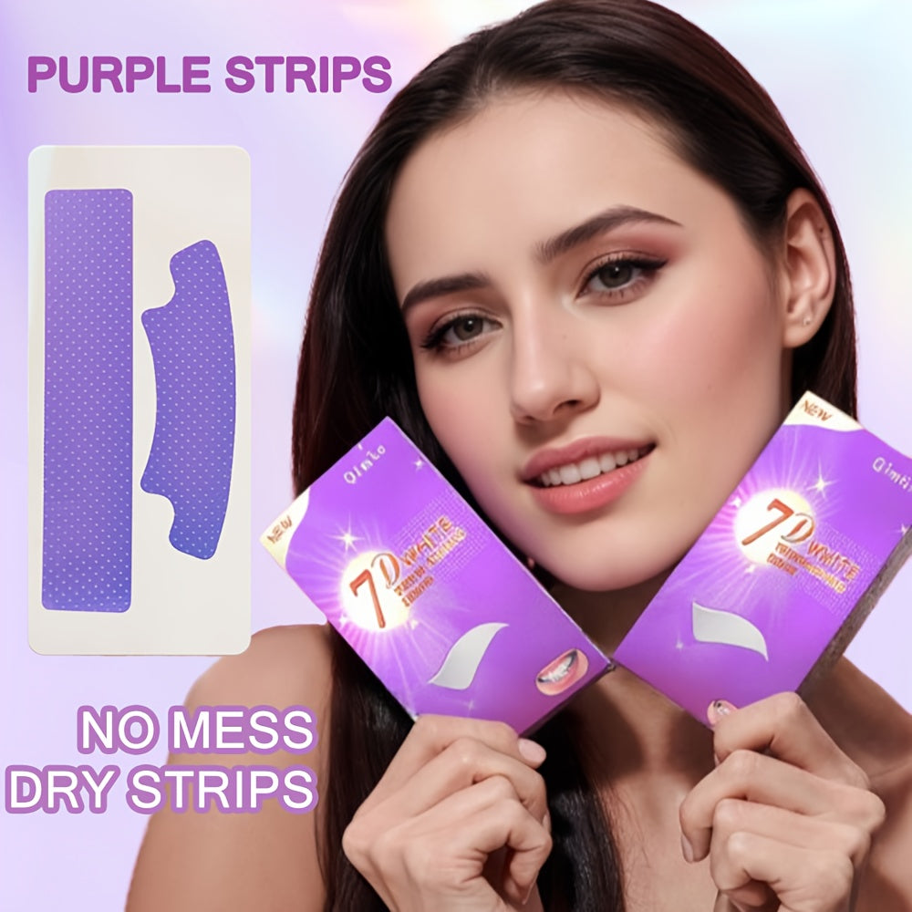 🦷 56 Stück (28 Paare) – 7D Purple Teeth Whitening Strips