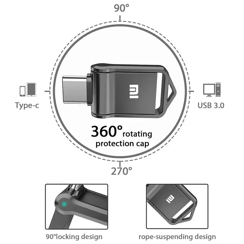 ⚡ Xiaomi USB 3.2 Flash Drive – High-Speed Dual-Use Speicherstick mit Type-C & USB,  1TB / 2TB