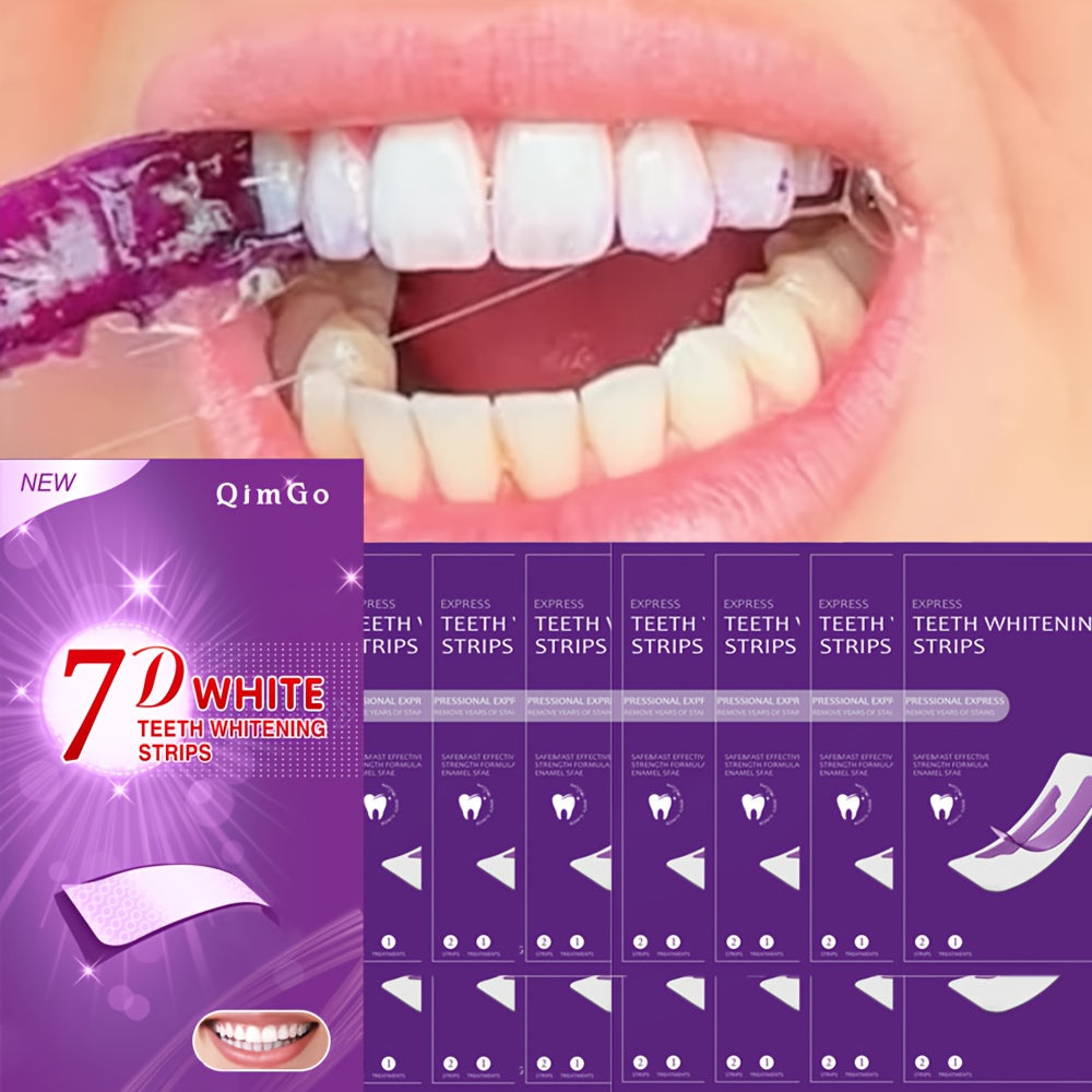 🦷 56 Stück (28 Paare) – 7D Purple Teeth Whitening Strips