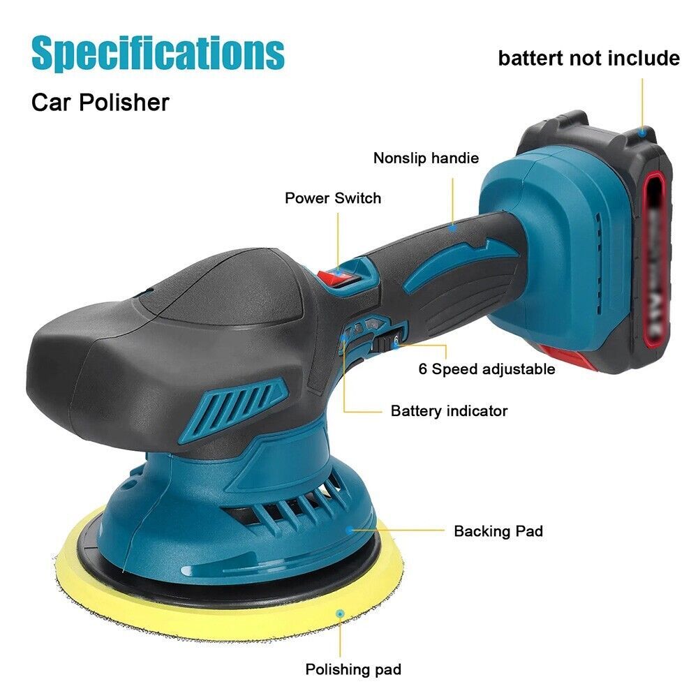 (ohne Akku) 18V LXT BL18 Akku-Exzenter-Poliermaschine – Kabelloser Polierer für Auto, Boot & Möbel