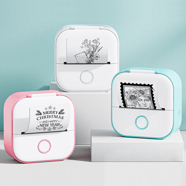 Mini Thermodrucker tragbar – Bluetooth Label Printer & Foto Printer für Zuhause, Büro & Schule