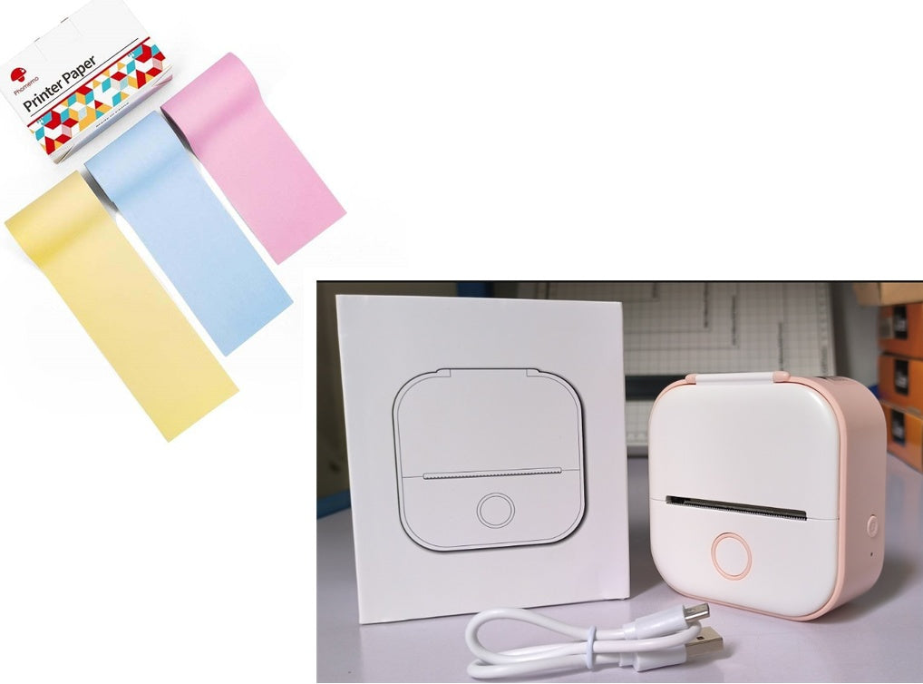 Mini Thermodrucker tragbar – Bluetooth Label Printer & Foto Printer für Zuhause, Büro & Schule